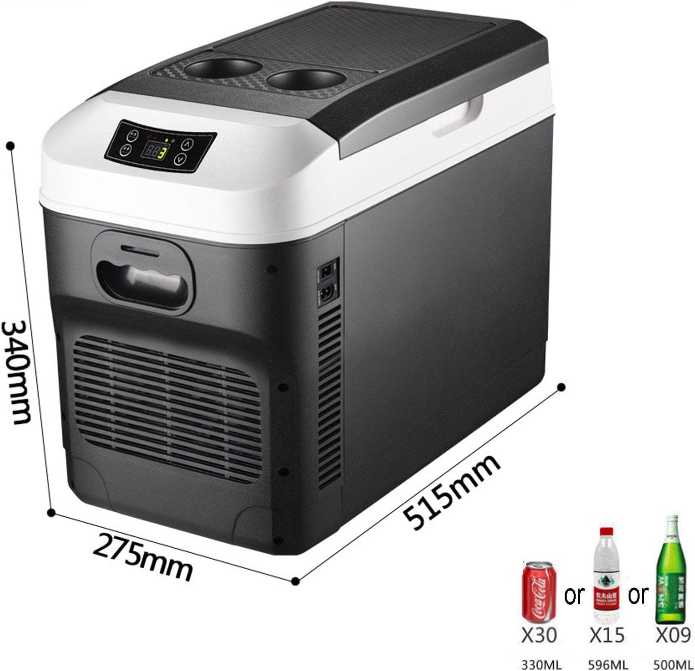 Car Refrigerator Personal Thermoelectric Cooler/Warmer 220V Car Fridge Portable Electric Car Cooler for Christmas's Day Gift, Skincare, Beverage, Food, Home, Office and Car,B-20L