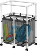 Pool Storage Bin, 105 Gallons, Holder for Noodles, Toys, Floats, Towels, Mesh Organizer for Swimming Equipments, Basic Pro Style