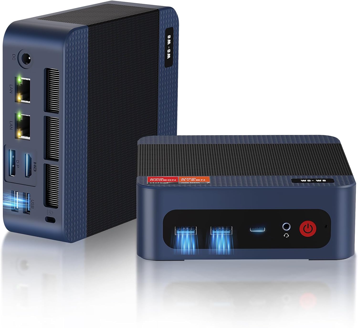 wo-we Gaming PC Radeon 760M 2600Mhz, Mini PC Ryzen 5 7640HS(Upgraded 6600H/6800H,up to 5.0GHz) Mini Computers, 32B DDR5+1TB PCIe 4.0 SSD, USB4, 8K,Triple Display, Dual 2.5G LAN WIFI6E/BT5.2