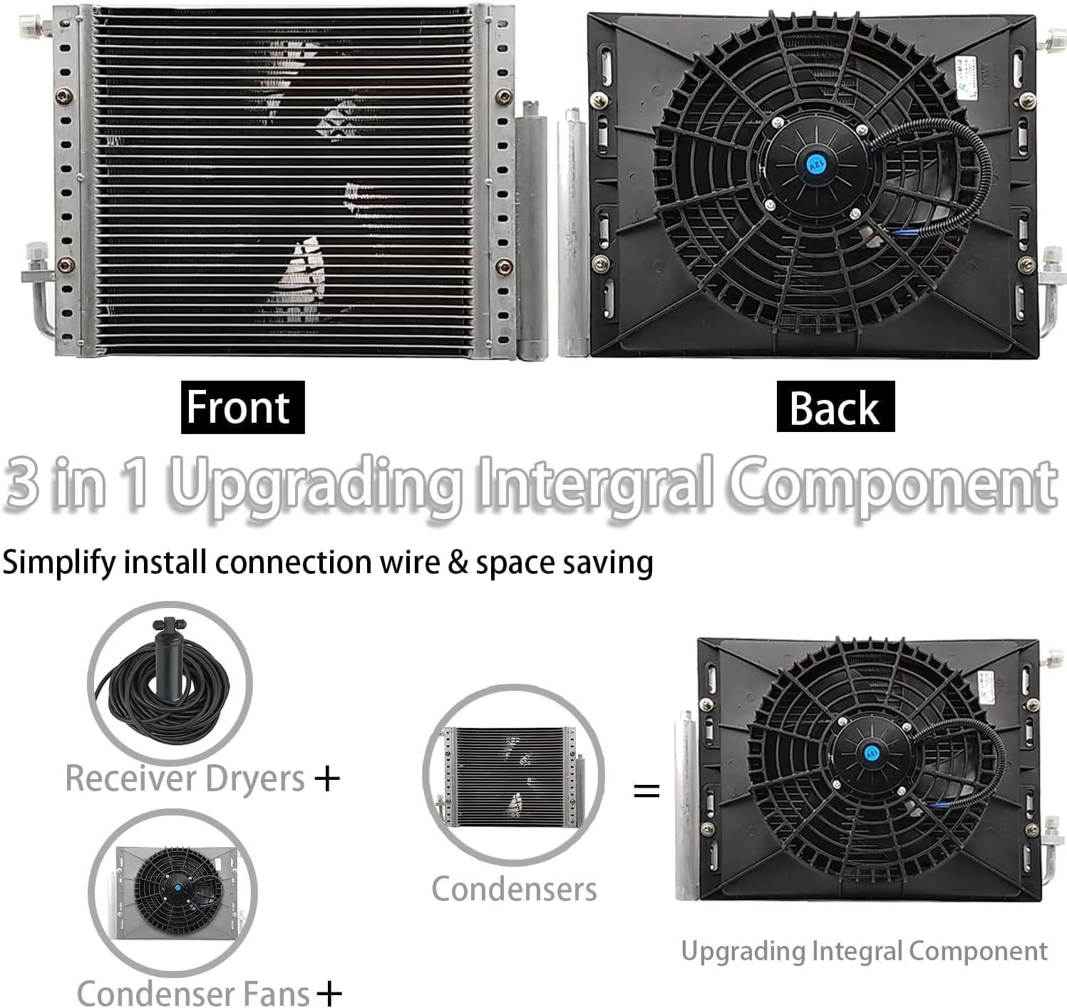 10000BTU Electric Air Conditioner 12v Under Dash air conditioning Kit 12 volt universal car ac system Fit for Van Auto RV Truck Motorhome Boat Bus Heating and Cooling