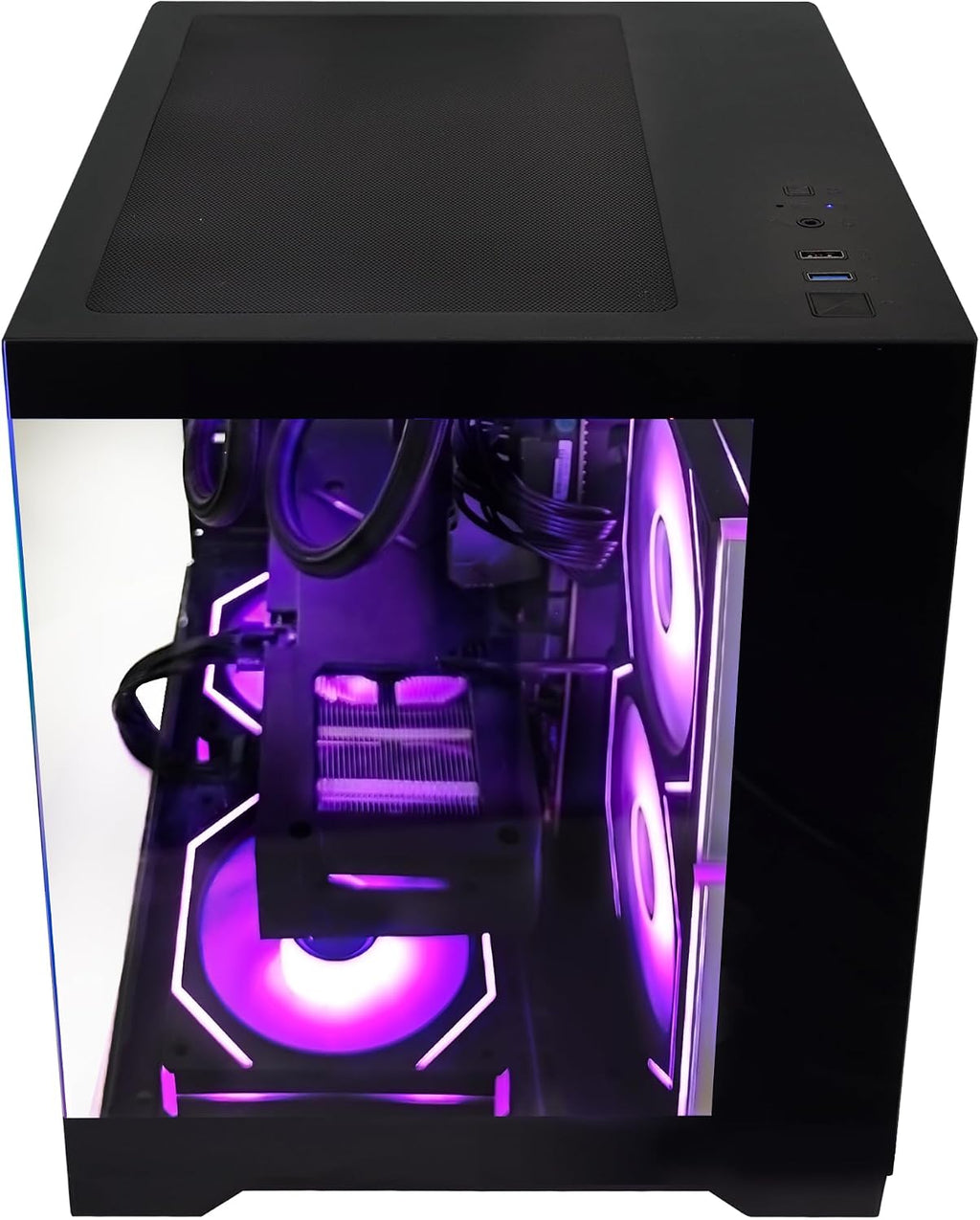 RTX 5070 12GB Gaming PC Desktop - AMD Ryzen 7 5700X 3.4 GHz, 16GB DDR4 RAM, 1TB PCIe SSD, WiFi + BT, Windows 11 -RGB Prebuilt Computer-Black