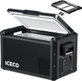 ICECO VL35 ProS Portable Refrigerator, 12V Fridge Powered by SECOP, 37 Quarts Steel Compact Freezer, Multi-directional Lid, DC 12/24V, AC 110/240V, 0℉ to 50℉, Travel, Car, RV Use, With Slide Mount