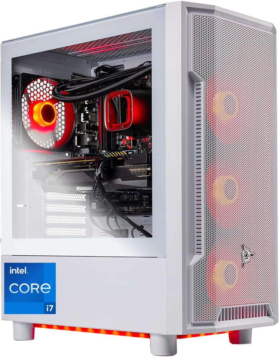 Skytech Gaming Archangel Gaming PC, Intel i7 14700F 2.1GHz, NVIDIA RTX 5060 Ti 16GB, 1TB Gen4 NVMe SSD, 16GB DDR5 RAM 6000, 650W Gold PSU, 360 ARGB AIO, Wi-Fi, Win 11, Desktop