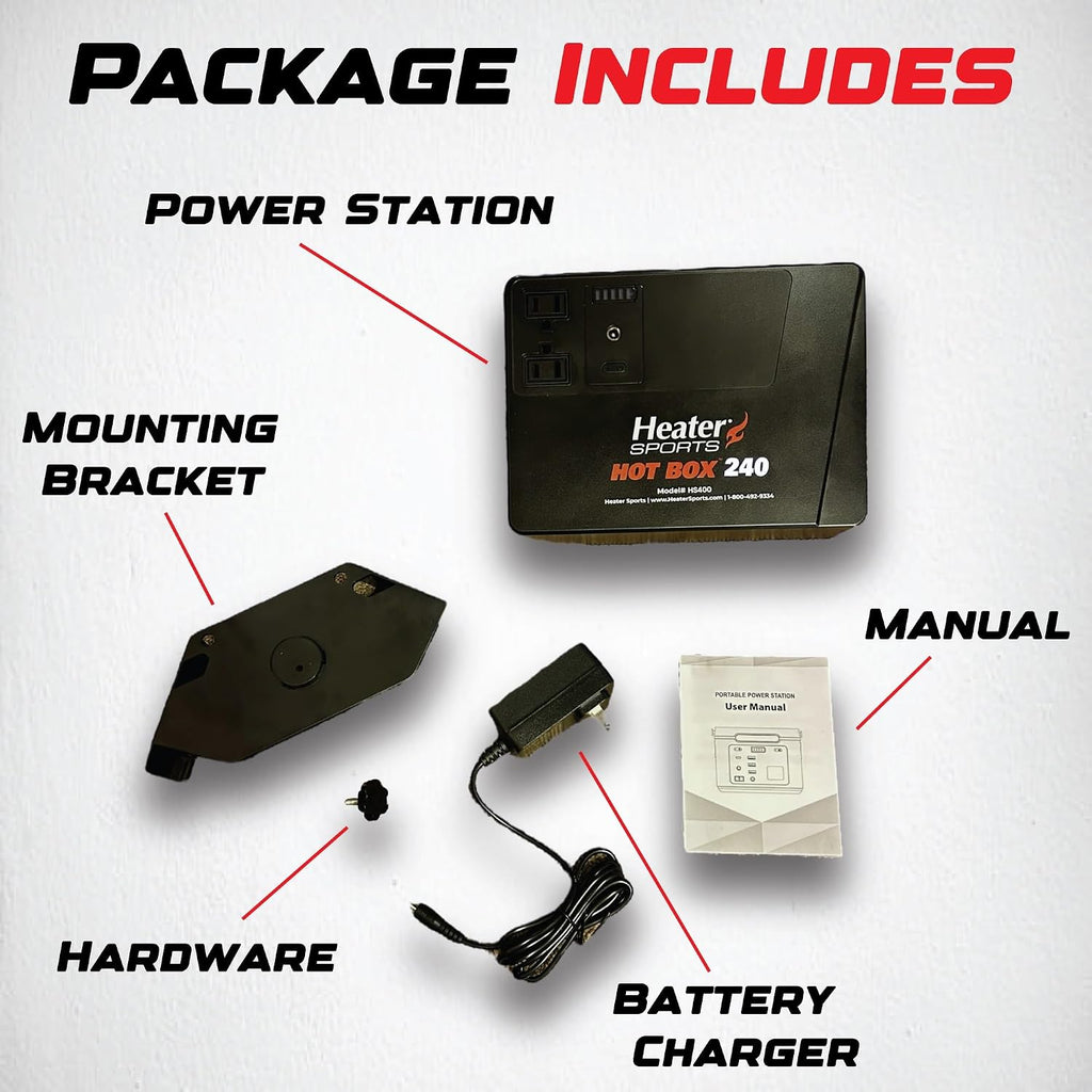Heater Sports Hot Box 240 Portable Power Supply to Supply Power to Select Pitching Machines for Up to 1.5 Hours Run Time
