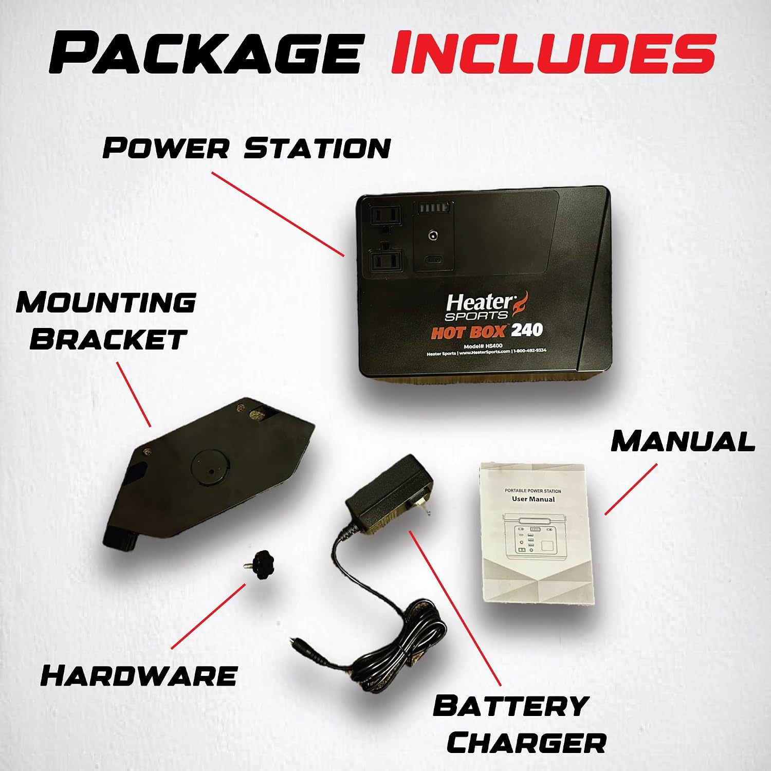 Heater Sports Hot Box 240 Portable Power Supply to Supply Power to Select Pitching Machines for Up to 1.5 Hours Run Time