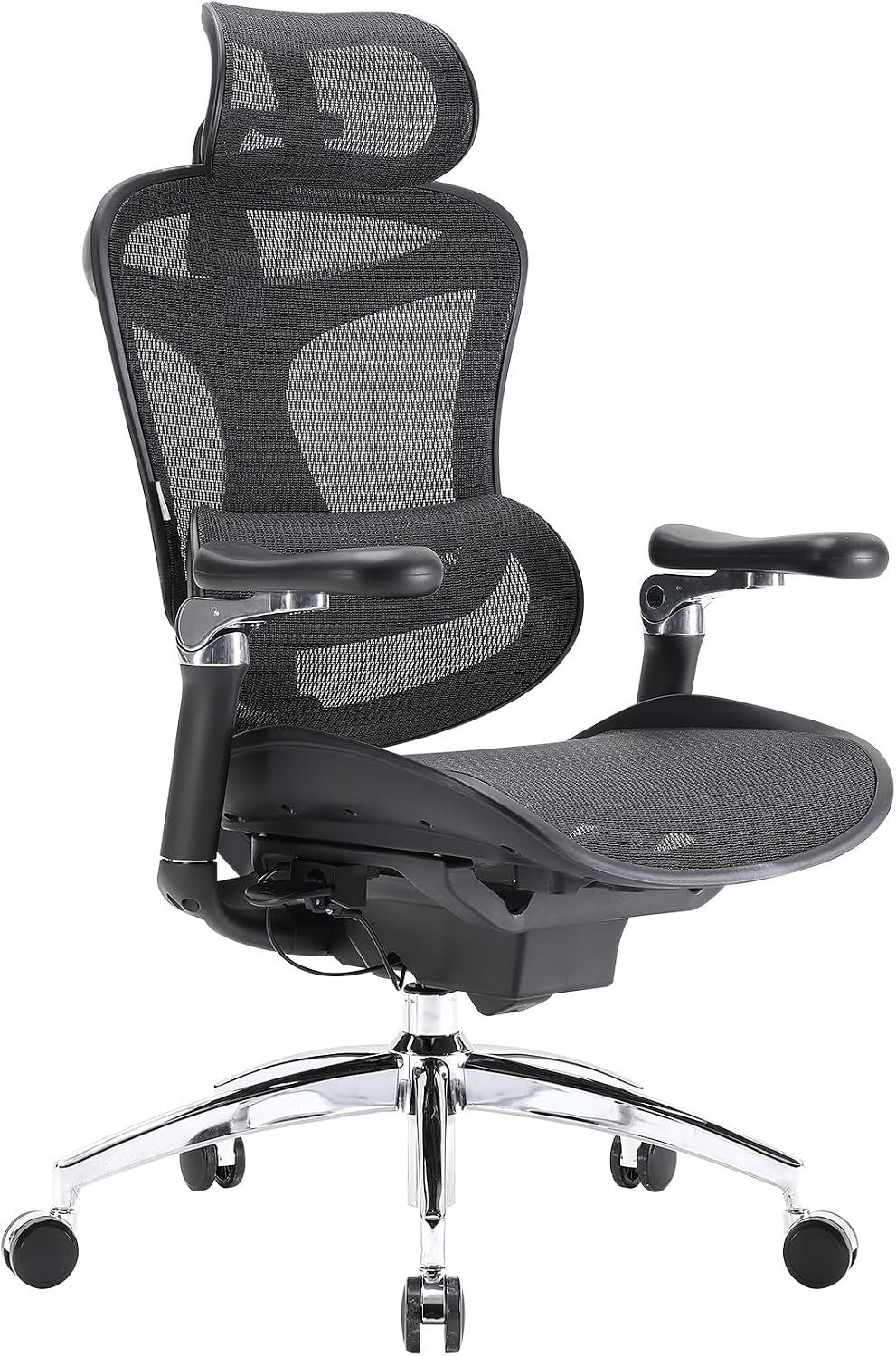 SIHOO Doro C300 Pro Ergonomic Office Chair with Ultra-Soft 6D Armrests, Dynamic Lumbar Support, Seat Depth Adjustment, Adjustable Backrest, Big and Tall Desk Chair for Home Office (Black)