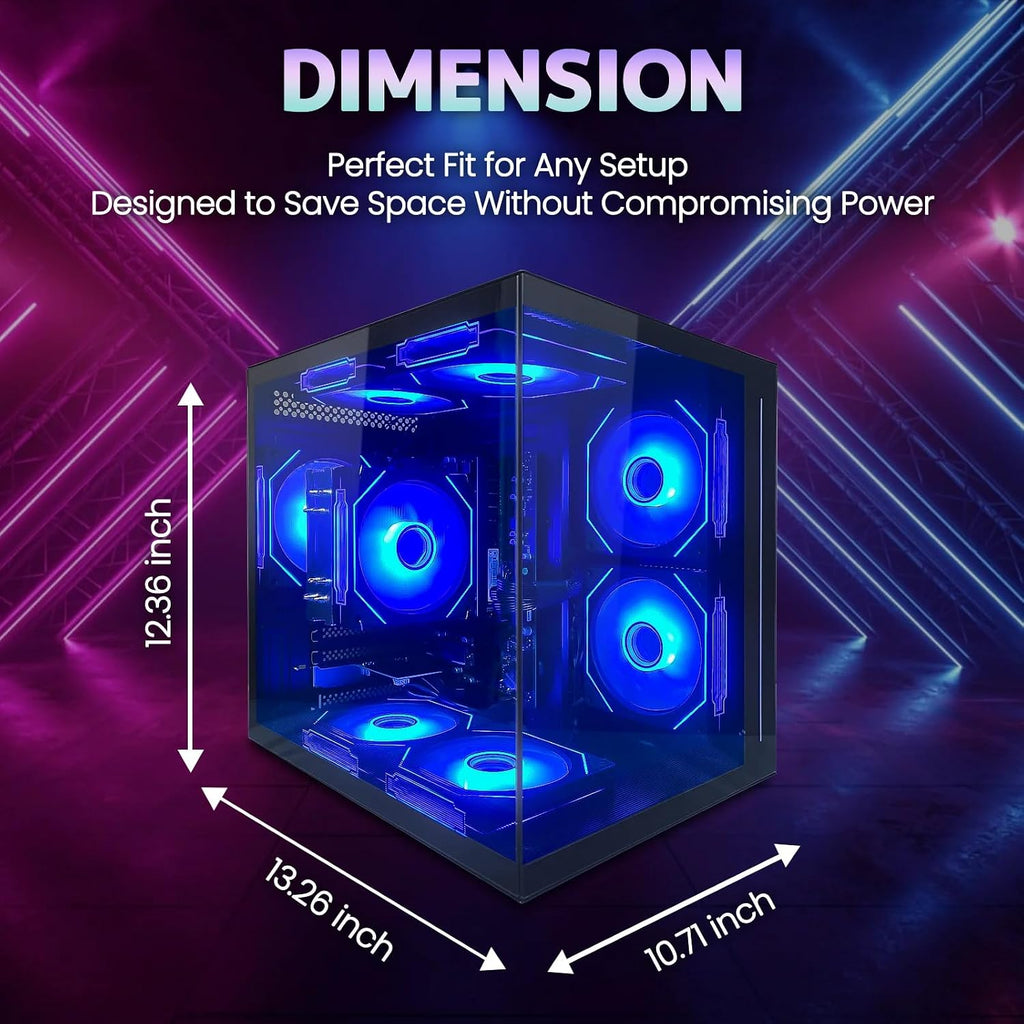 suevery Gaming Desktop Computer | 16G Memory | 512G SSD | AMD Ryzen5 5600GT | 6Core CPU Integration Radeon Vega Graphics | Wi-Fi Prebuilt Gamer Pc Ryzen5 5600GT (Black)