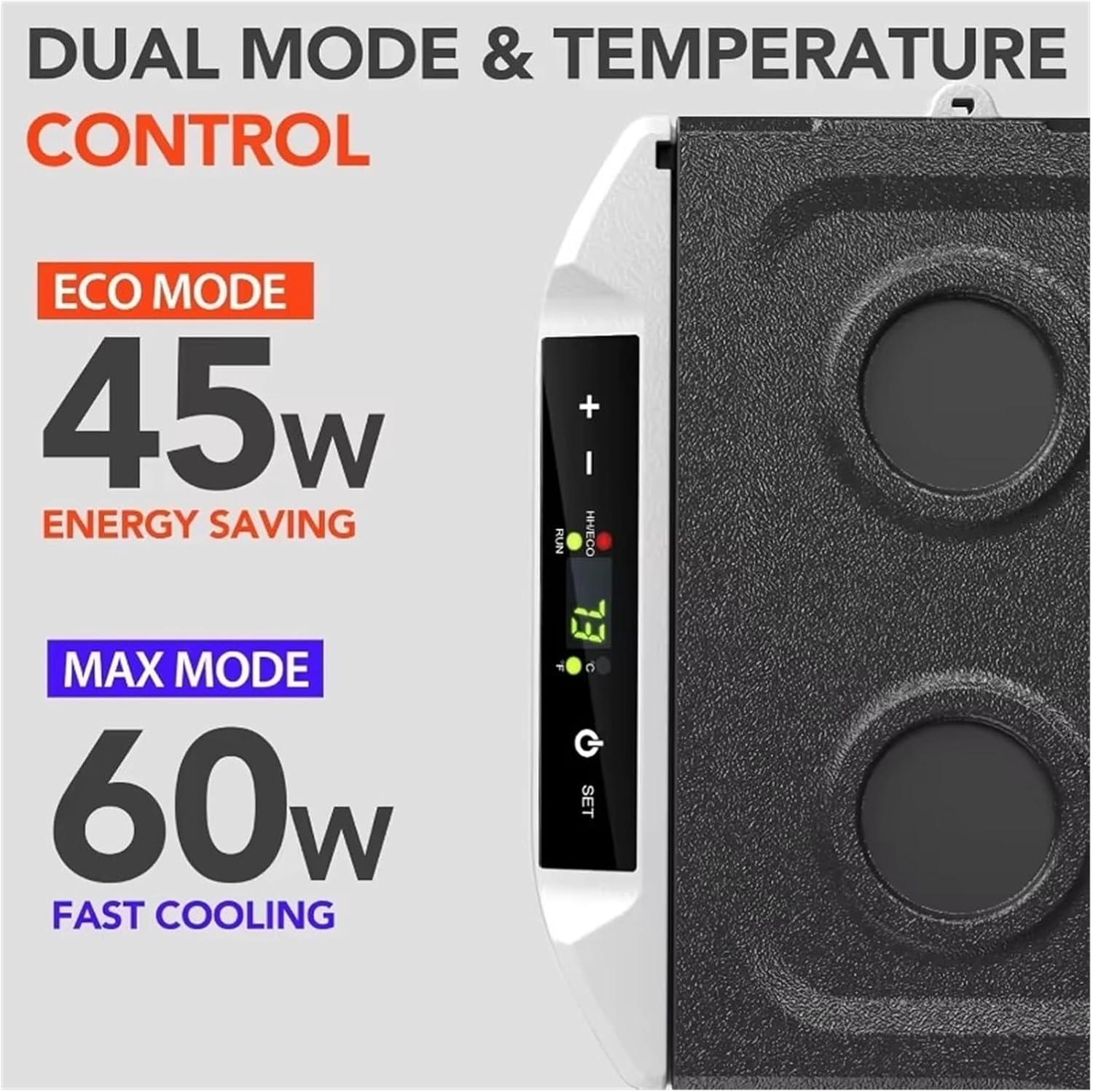 12 Volt Refrigerator, 32QT(30L) Compressor Electric Cooler, 12V Fridge -4℉-68℉, Car Refrigerator 12/24V DC & 110-240V AC