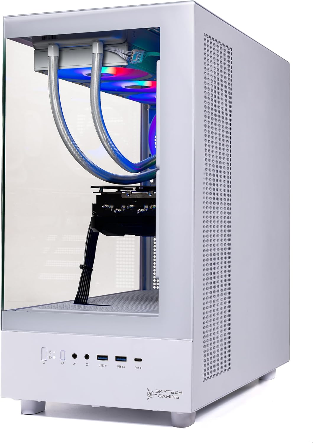 Skytech Azure Gaming PC Desktop, Ryzen 7 7800X3D 4.2 GHz (5GHz Turbo Boost), NVIDIA RTX 5070 Ti 16GB GDDR7, 1TB Gen4 SSD, 32GB DDR5 RAM 6000 RGB, 850W Gold ATX 3.0 PSU, 360mm ARGB AIO, Wi-Fi, Win 11
