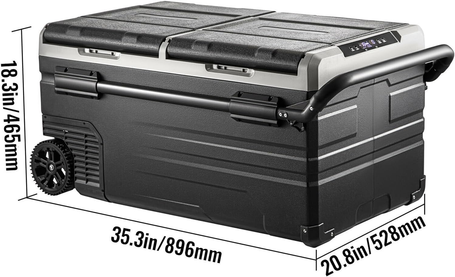 Car refrigerator 75L 95L Small Car Fridge 12V/24V Portable Fit For Mini Dual Storage Zone Refrigerator Compressor Truck Freezer Cooler Home Use Car mounted freezer(75 L)