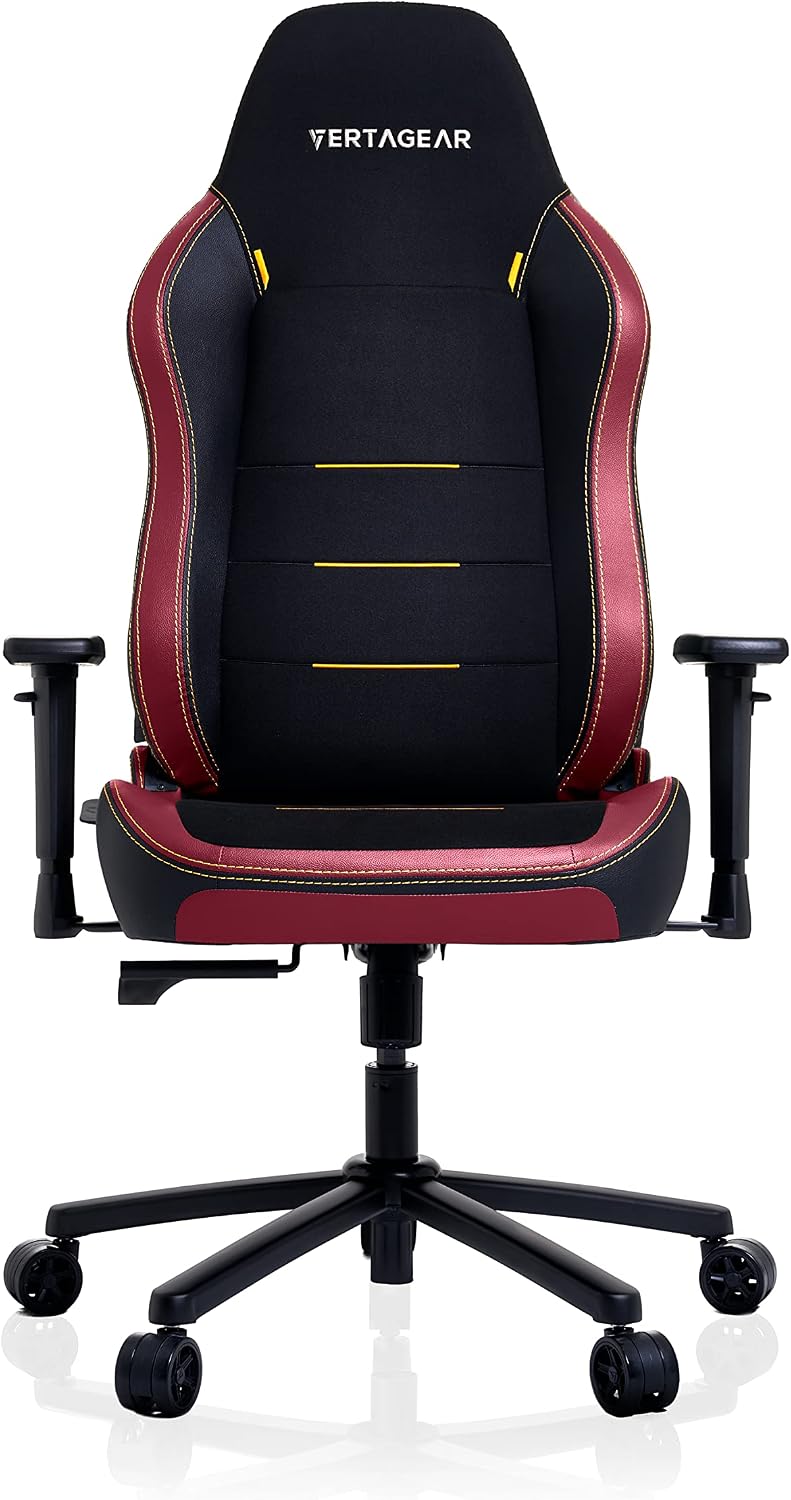 VERTAGEAR SL3800 Ergonomic Gaming Chair Featuring ContourMax Lumbar & VertaAir Seat Systems - Burgundy Red
