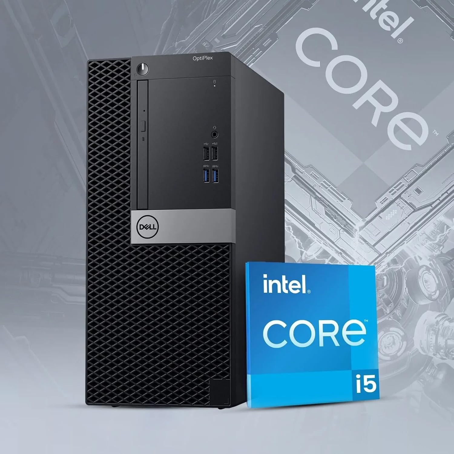 Dell Tower Desktop PC – Intel Core i7-7700 7th Gen Processor – 16GB DDR4 RAM – 256GB SSD – Keyboard & Mouse – Wi-Fi – Office, Home, Business Desktop Computer Windows 11 Pro (Renewed)