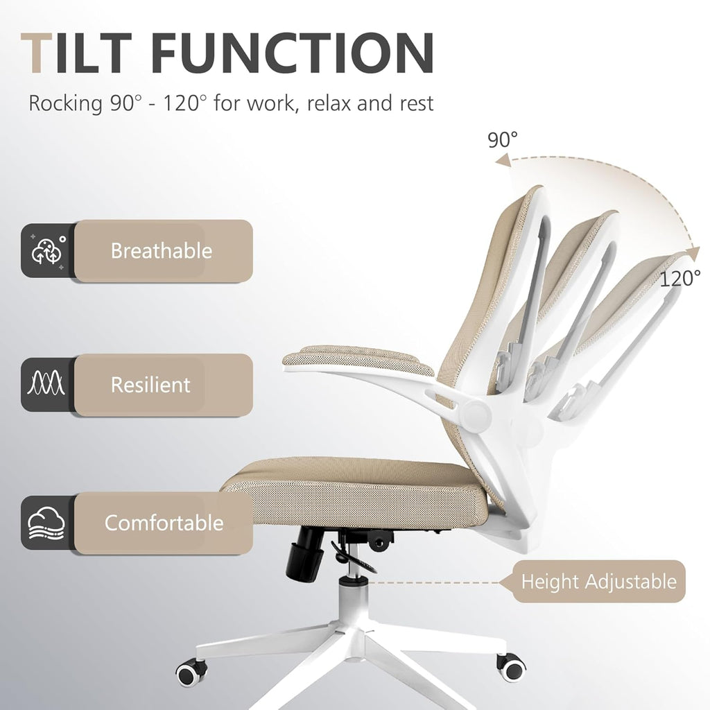 balmstar Office Chair Desk Chair, Ergonomic Mesh Computer Chair with 90-130° Recline & 360° Smooth-Rolling Casters, Adjustable Lumbar Support Task Chair for Home Office, Comfortable for Women, Teens