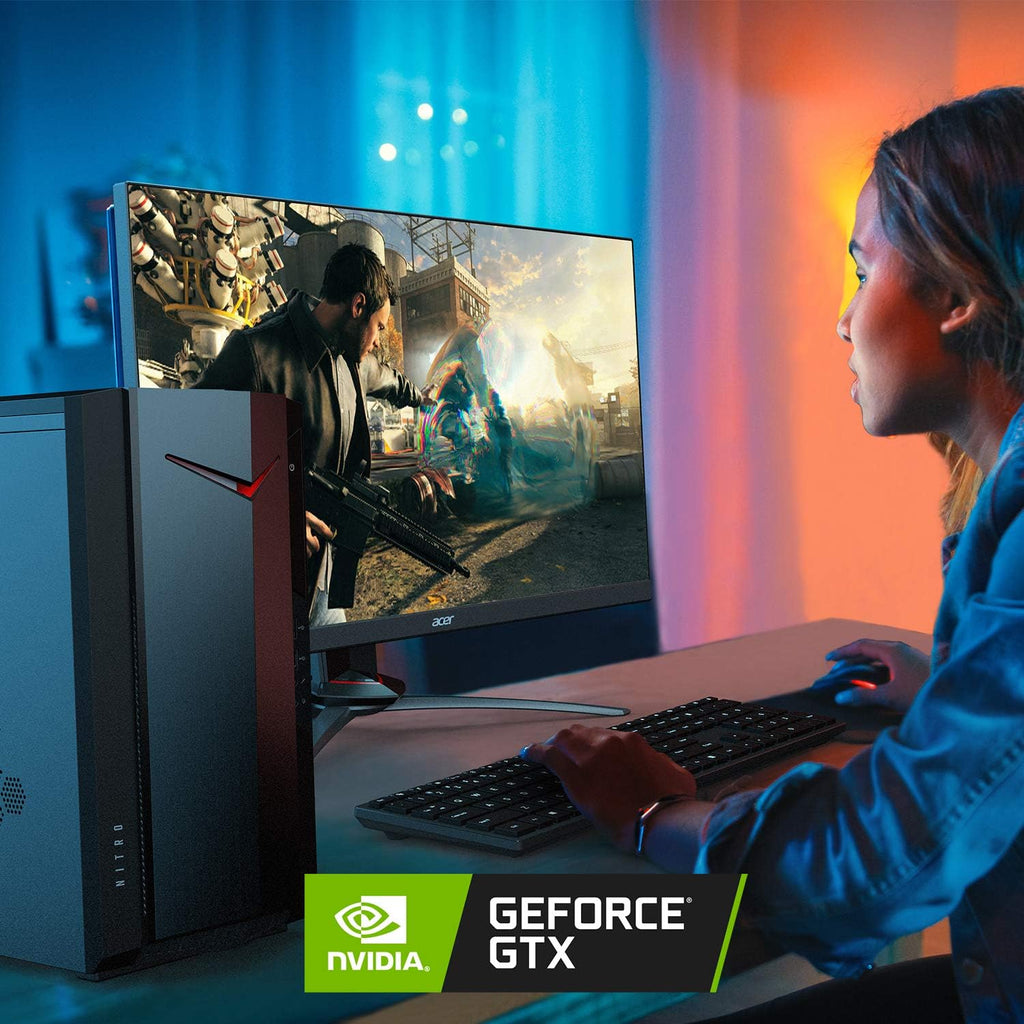 Acer Nitro 50 N50-620-UA91 Gaming Desktop | 11th Gen Intel Core i5-11400F 6-Core Processor | NVIDIA GeForce GTX 1650 | 8GB DDR4 | 512GB NVMe M.2 SSD | Intel Wi-Fi 6 AX201 |
