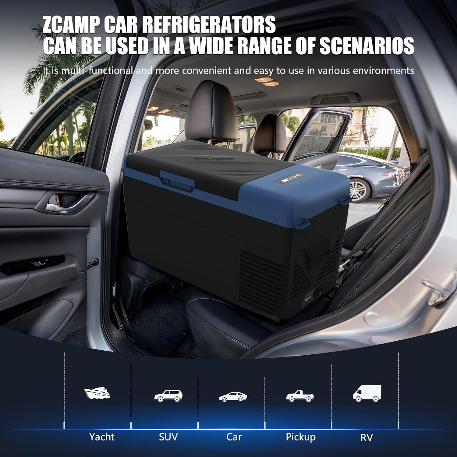 KI19 12 Volt Refrigerator,Portable Freezer,21 Quart(19L) Car Cooler,12V Car Fridge,12/24V DC 100-240V AC for Camping, Travel, Truck, RV, Boat -4℉~68℉