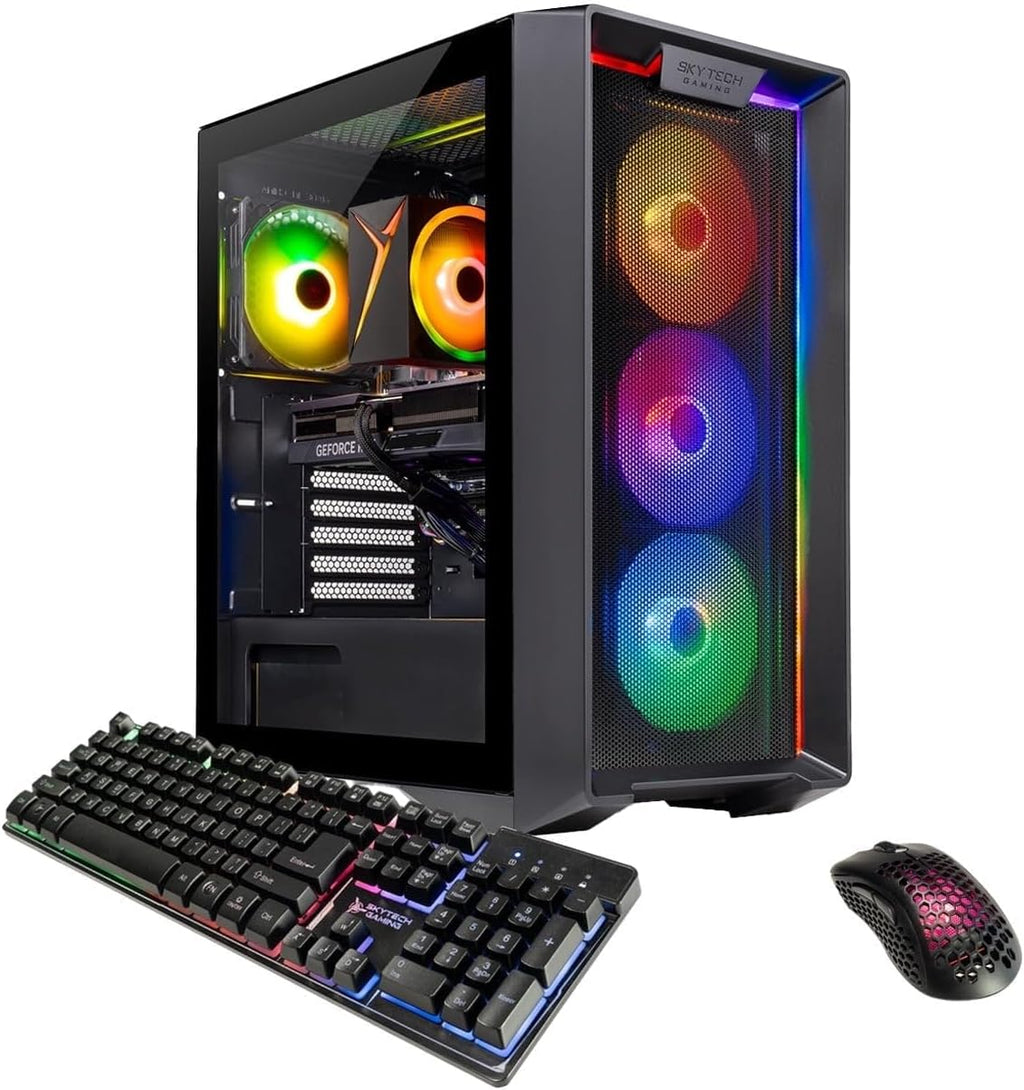 Skytech Gaming Nebula Gaming PC, Intel i5 14400F 2.5GHz, NVIDIA RTX 5060 Ti 8GB VRAM, 1TB NVMe SSD, 16GB DDR5 RAM 5200, 650W Gold PSU, Wi-Fi, Win 11, Desktop