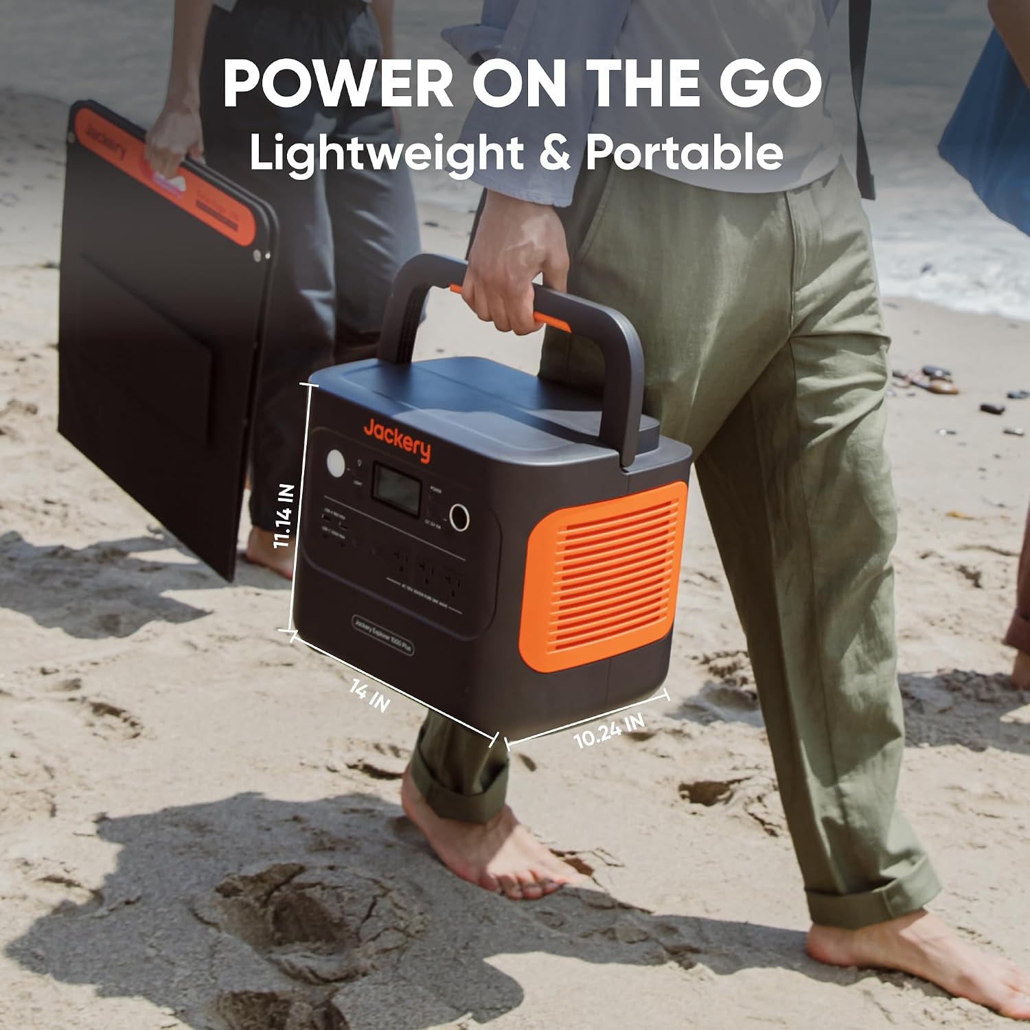 Jackery 1000 Plus Solar Generator, 1264Wh Portable Power Station with 100W Solar Panel, 2000W Output Backup Power for Outdoor Camping, Power Outages(Renewed)