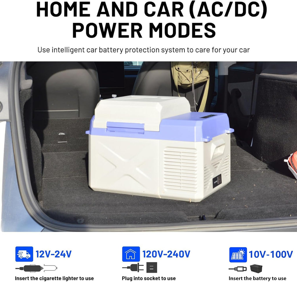 X12 12 Volt Refrigerator,Mini Portable Freezer,13 Quart(12L) Electric Cooler,12V Car Fridge,12/24V DC 100-240V AC for Ourdoor, Camping, Travel, Truck,RV, Boat -4℉~68℉
