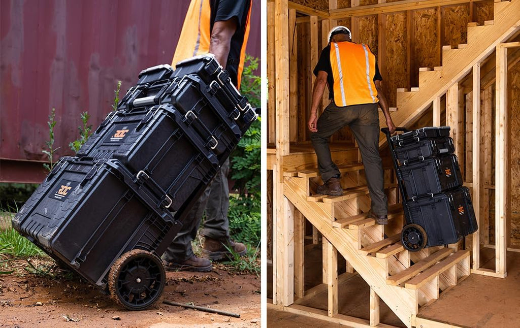 Keter ROC Pro Gear Heavy Duty XL Toolbox, 25 Year Warranty, Modular, Stackable, Lightweight, Durable, IP65 Water Resistant, Black