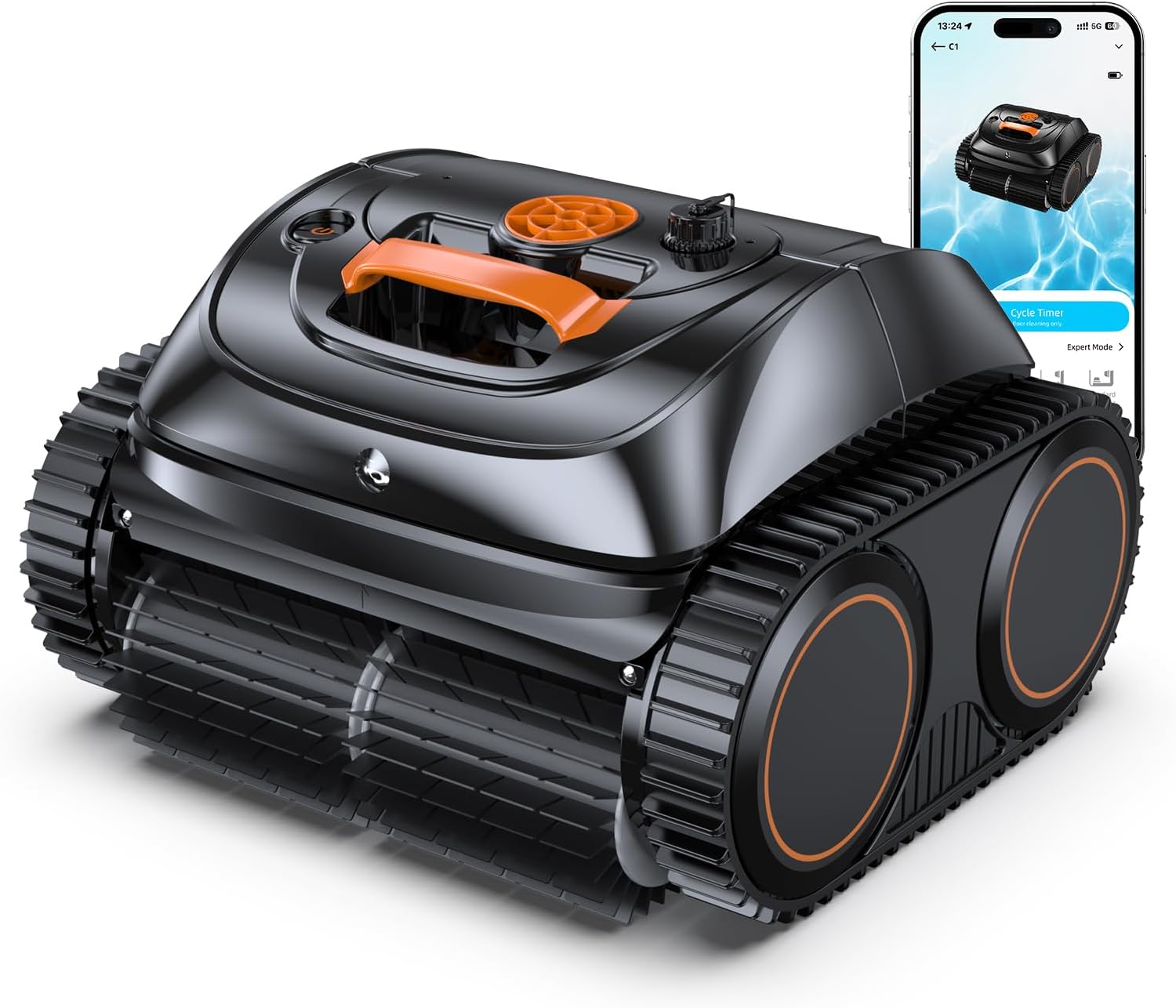 Pool Vacuum for Inground Pools, 4-in-1 Cordless Robotic Pool Cleaner for Above Ground Pools,Triple-Motors,Wall & Waterline Cleaning, App Support, OTA Upgrade up to 1,614 Sq.ft