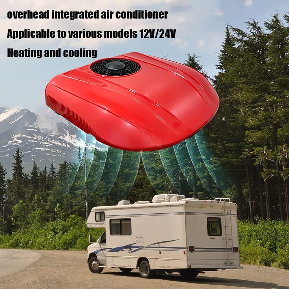 RV Air Conditioner Electric Rv Rooftop Air Conditioner 12V/24V Dc Parking Air Conditioning Cooling Only, 8 Hour Running Rv Air Conditioner for Motorhome Camper Van Caravans Bus Boat 12V