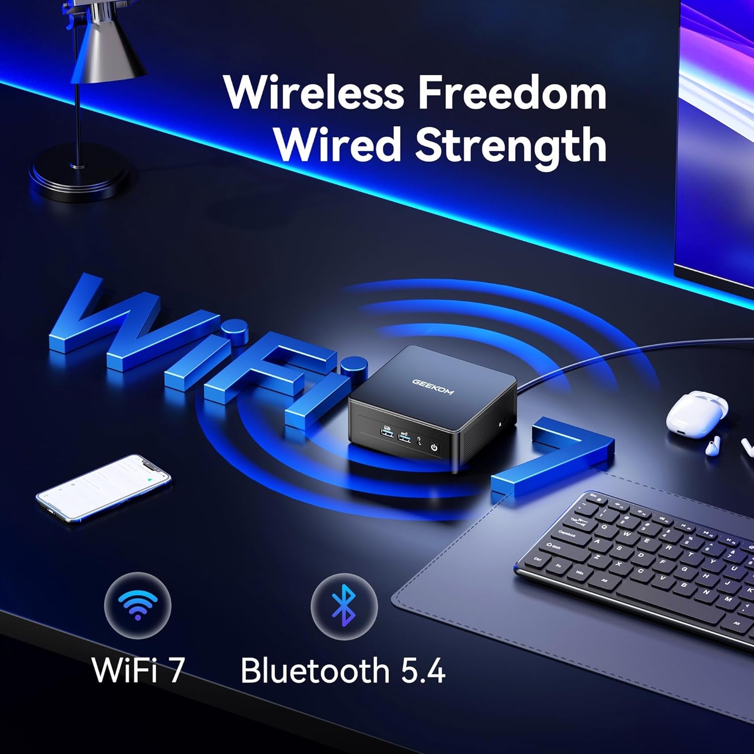 GEEKOM IT15, The Most Powerful AI Mini PC with Intel Ultra 9 285H(15th Gen) 99 Tops | 32GB DDR5, 2TB SSD | Arc 140T GPU | WiFi 7, 8K Quad Display, Win11 Pro, Video Editing, Coding, and Multitasking