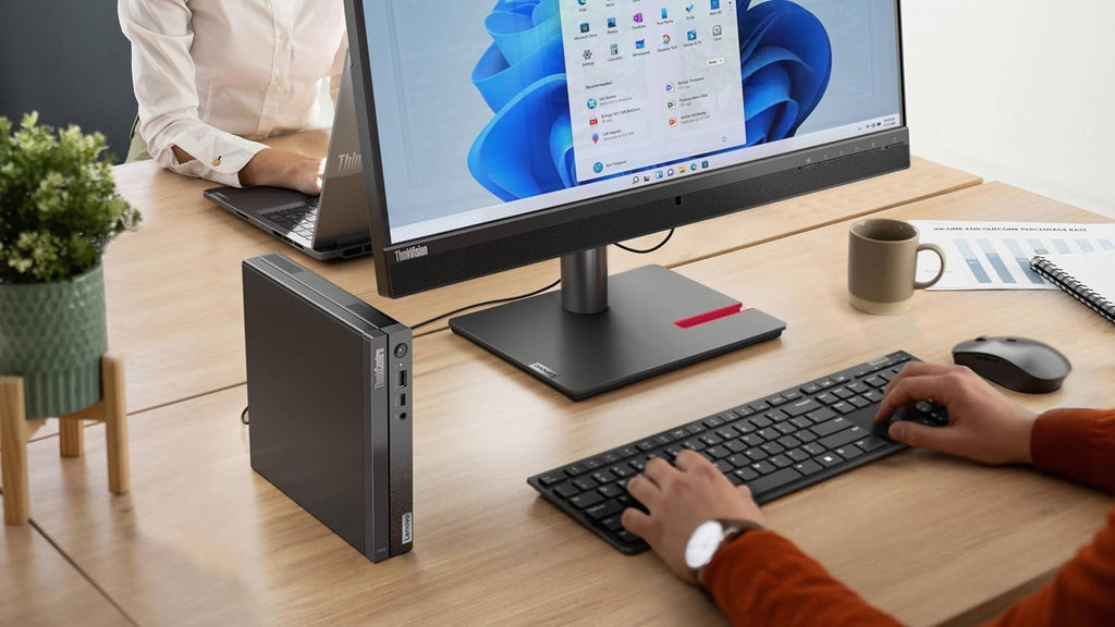 Lenovo ThinkCentre neo 50q Gen 4 Mini Desktop Computer, 8-core Intel Core i5-13420H, 16GB RAM, 1TB SSD, Display Port + HDMI, WiFi 6, RJ-45, USB-C, Wired Keyboard & Mouse, Windows 11 Pro