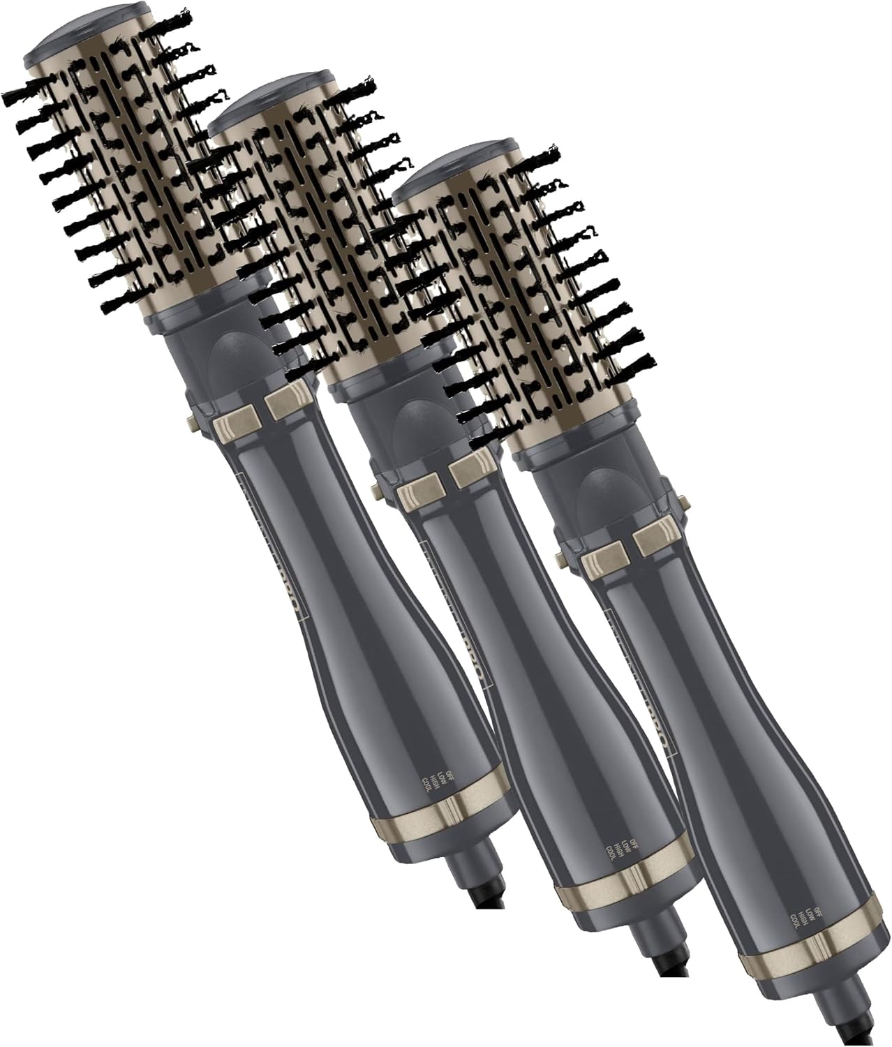 INFINITIPRO BY CONAIR Hot Air Styling Brush Set with 2-Inch and 1.5-Inch Bristles (Pack of 3)
