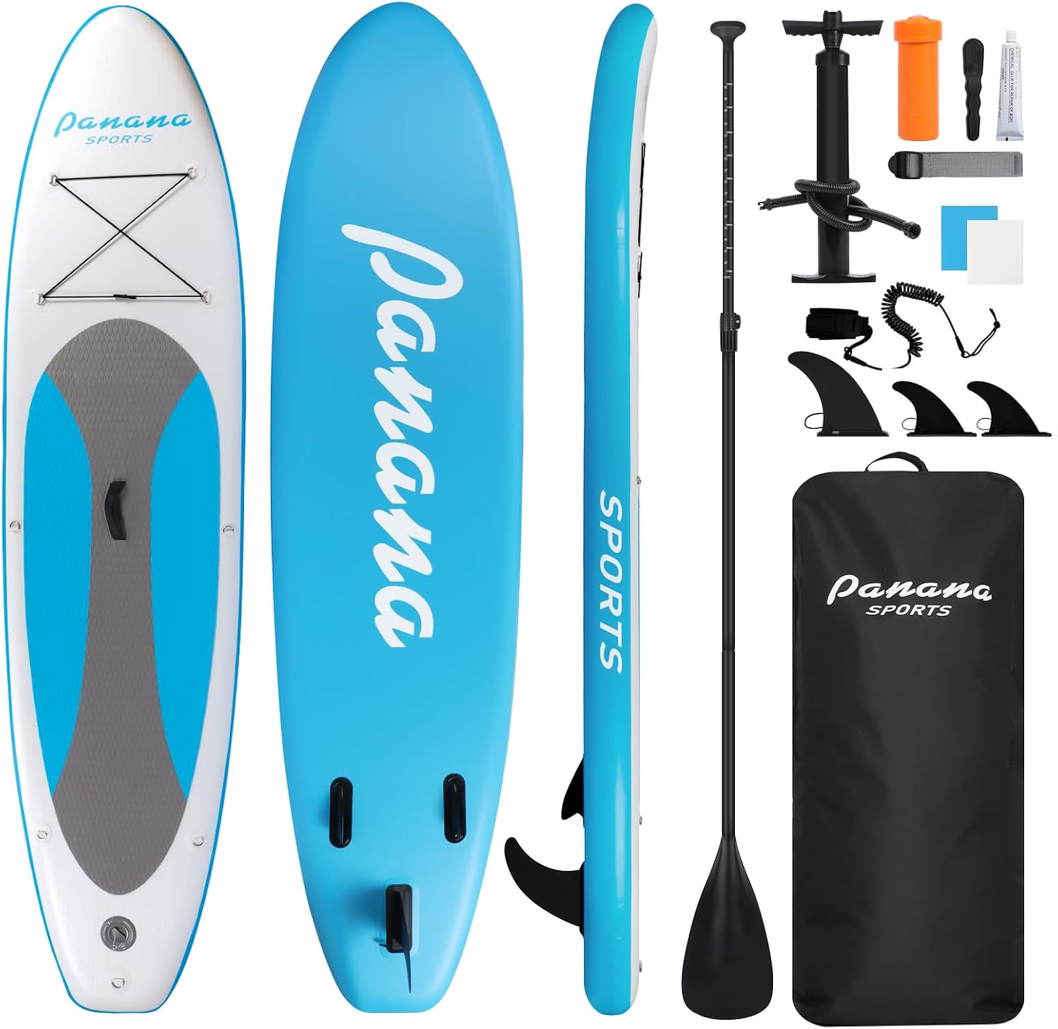 Panana Inflatable Stand Up Paddle Board, 10' SUP Paddleboard Kayak, Blow Up Paddle Boards for Adults Youth with Accessories Kit Anti-Slip EVA Deck