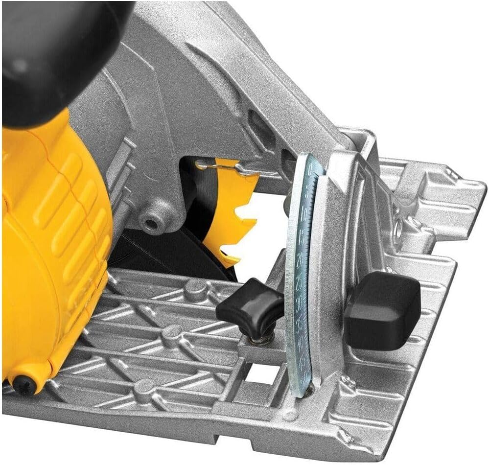 DEWALT 20V MAX Circular Saw, Cordless Sidewinder Style Portable, 6-1/2-Inch Blade, 5150 RPM, 0-50 Degree Bevel Capability, Battery Not Included (DCS391B)