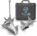 WAVESRX TriAnchor - Stainless Steel Folding PWC & Boat Anchor | Sets Instantly for Effortless Boat & Jet Ski Anchoring | Compact Patent-Pending Design Grips Better Than Plow, Fluke or Box Anchor