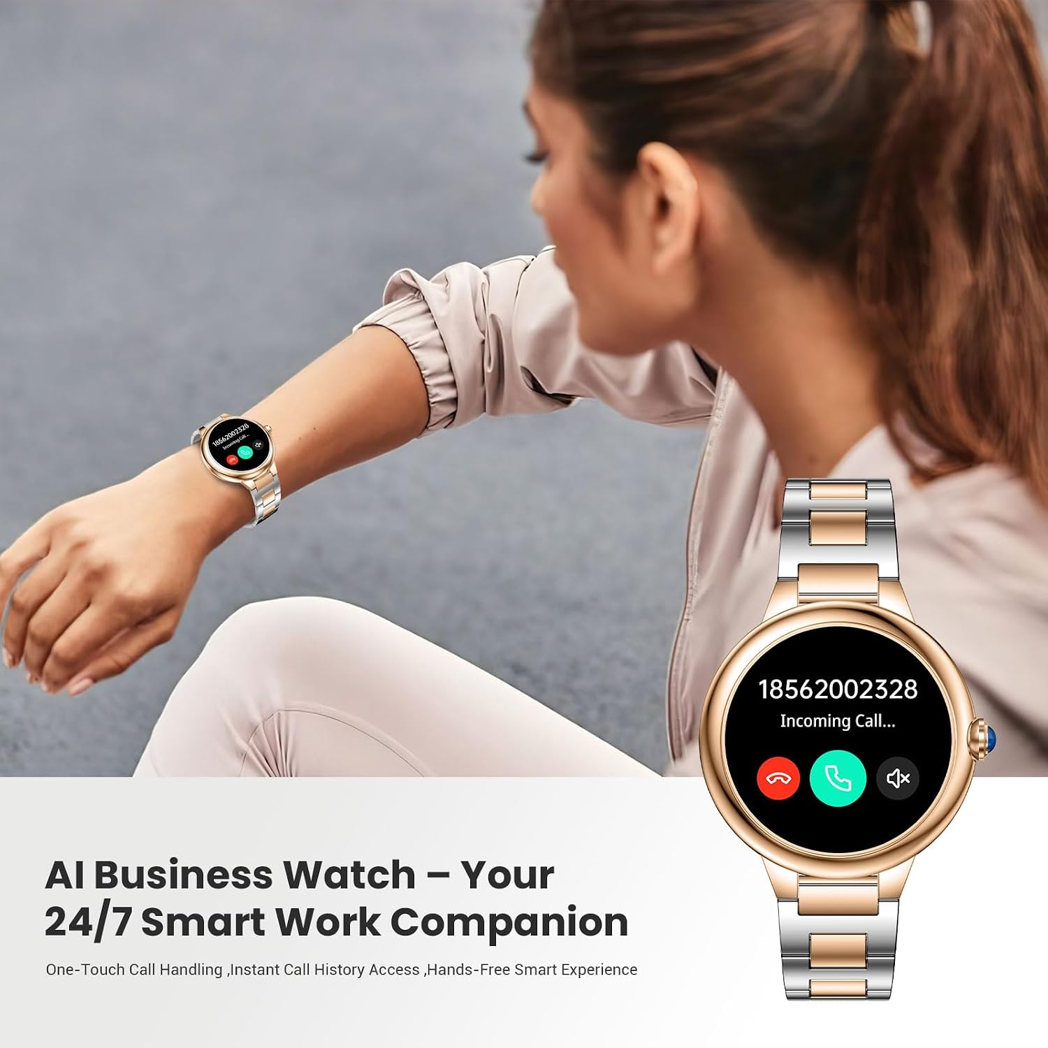 SOUYIE 2026 Luxury Smart Watch for Women, 1.19' AMOLED Display, DA GPT Smartwatch, Heart Rate, Sleep Monitor, 107 Sports Modes Fitness Tracker, Compatible with iOS & Android