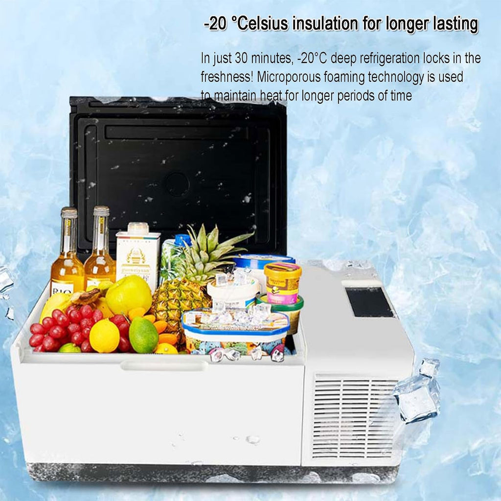 Car Refrigerator, Outdoor Compressor Car Refrigerator Portable Freezer Fridge 12V/24/V Electric Coolers for Truck Van RV Camper SUV Travel Camping Road Trips