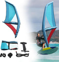 Professional Inflatable Sail, Oxford Cloth Windsurf Sail 45.21ft² Sail Area, 360° Base Rotation with Inflatable Pump for Paddle Board
