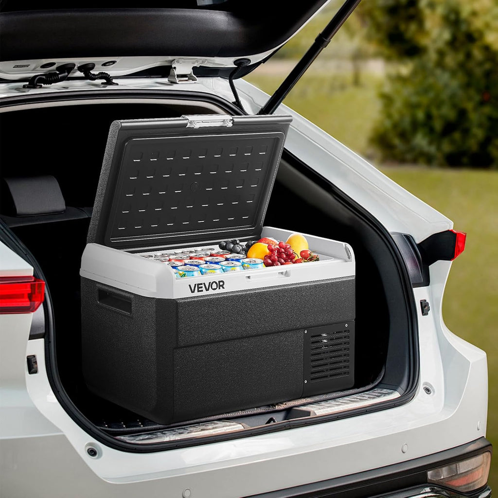 VEVOR 12 Volt Car Refrigerator, 42.3QT/40L Car Fridge, Portable Electric Cooler with -4℉~68℉ Adjustable Temperature, 12/24V DC and 100-240V AC Compressor Freezer for Outdoor, Camping, Travel, RV