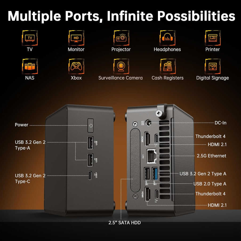 ASUS NUC 14 Pro Mini PC Win 11 Pro, Intel Ultra 7 155H (16C/22T), 16GB DDR5 RAM, 512GB PCIe SSD, Small Desktop Computer with Intel Arc GPU/AI GC/AI Boost/AI Ready/Thunderbolt 4/WiFi 6E/VESA Mount