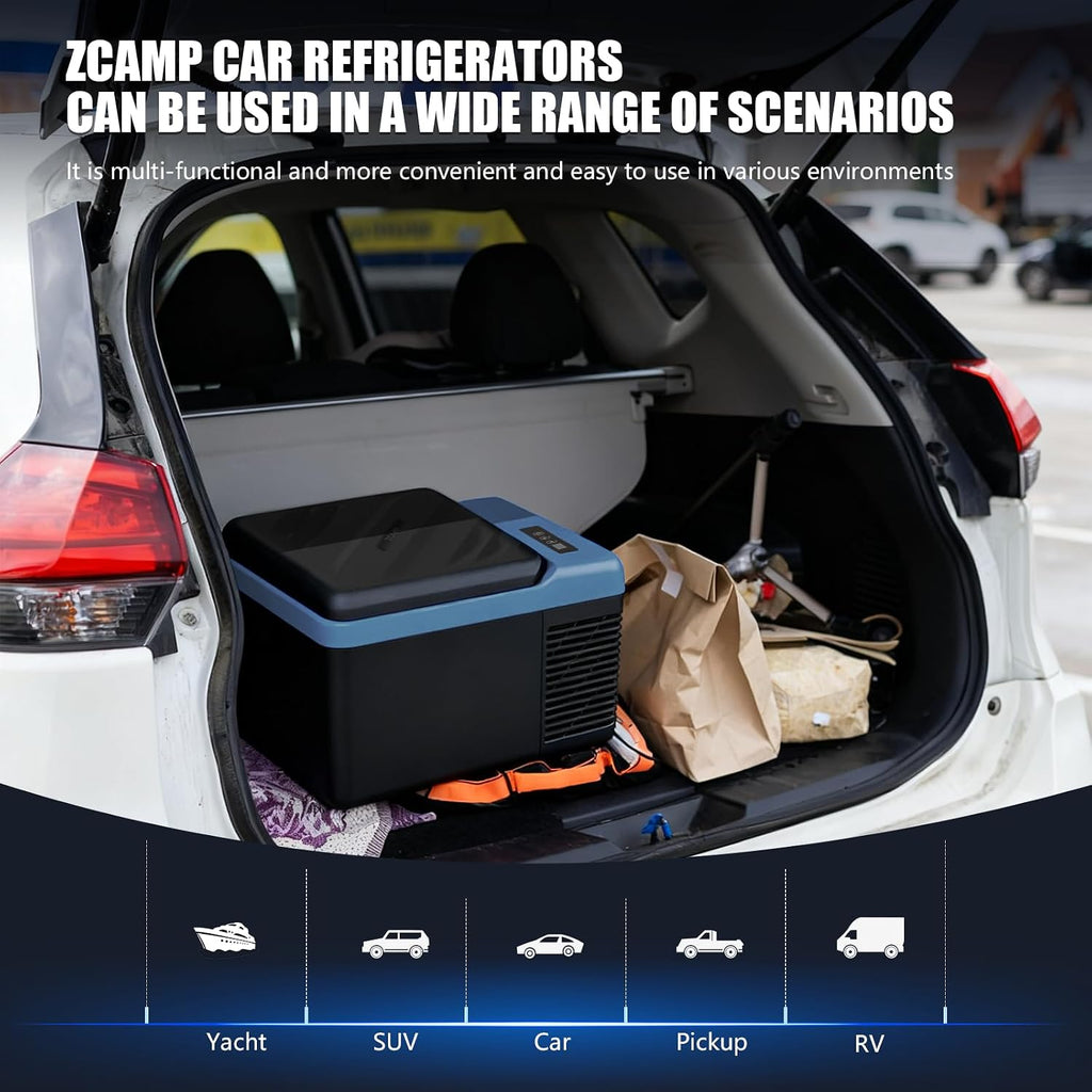KI9 12 Volt Refrigerator,Mini Portable Freezer,10 Quart Car Cooler,12V Car Fridge,12/24V DC 100-240V AC for Camping, Travel, Truck, RV, Boat -4℉~68℉