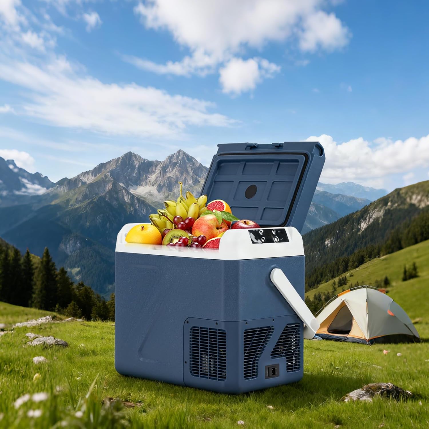 ICF19 12 Volt Car Refrigerator,20QT/19L Portable Freezer Electric Cooler -4℉~68℉,12/24V DC 100-240V AC Car Fridge for Camping, Road Trips, RV, Truck