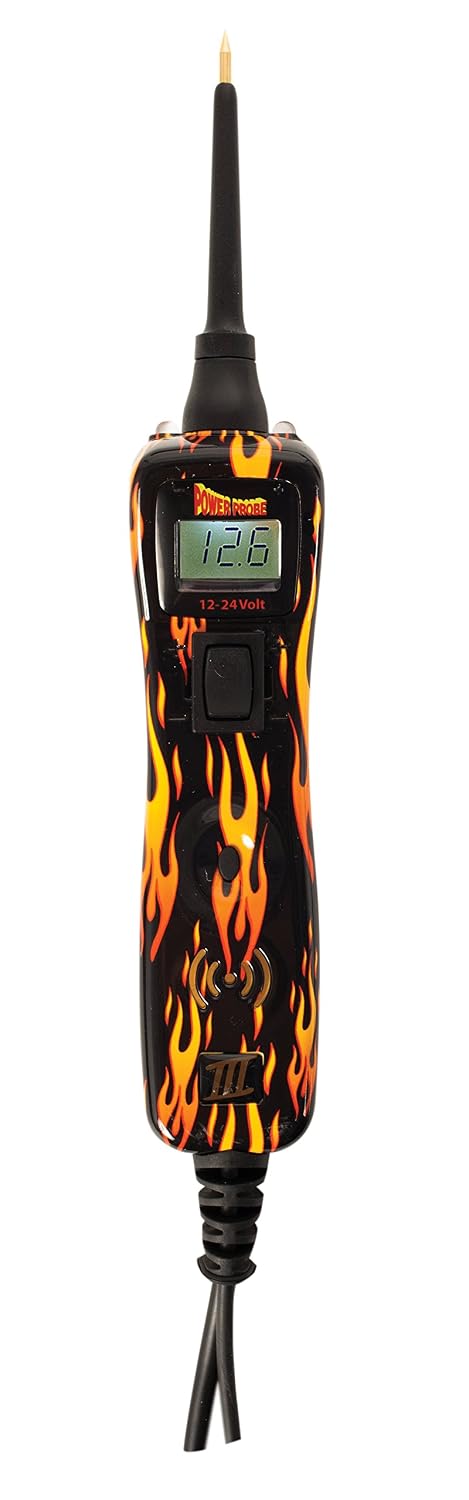 Power Probe III Clamshell - [Car Automotive Diagnostic Test Tool, Digital Volt Meter, AC/DC Current Resistance, Circuit Tester] (Fire)