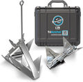 WAVESRX TriAnchor - Stainless Steel Folding PWC & Boat Anchor | Sets Instantly for Effortless Boat & Jet Ski Anchoring | Compact Patent-Pending Design Grips Better Than Plow, Fluke or Box Anchor