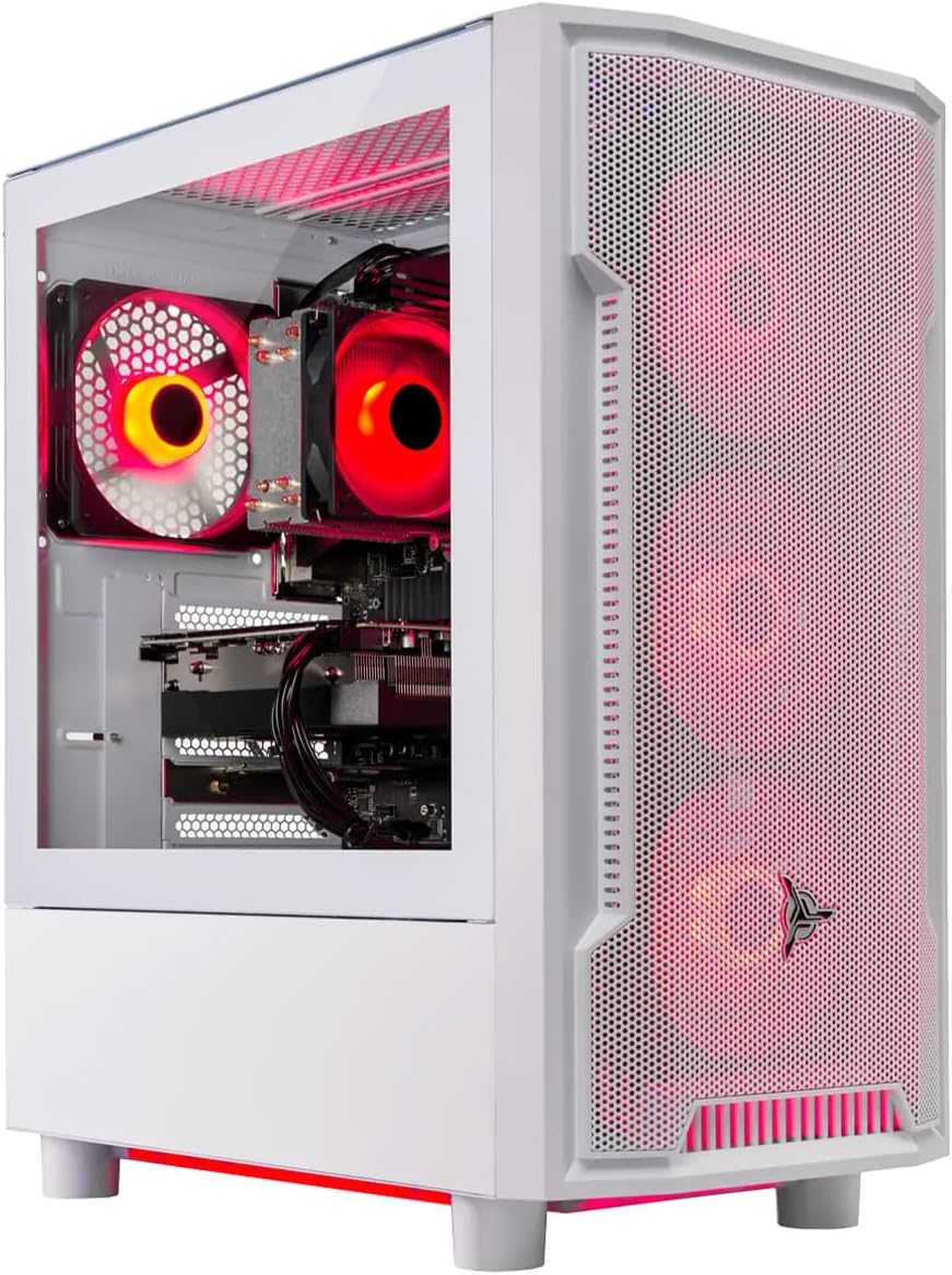 Skytech Gaming Archangel Gaming PC, Intel i5 14400F 2.5GHz, NVIDIA RTX 5060 Ti 16GB VRAM, 1TB Gen4 NVMe SSD, 32GB DDR4 RAM 3200, 650W Gold PSU, WI-FI 5, Windows 11, Desktop