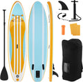 GYMAX Paddle Board, Inflatable Stand Up Paddle Board with SUP Accessories, Removable Fin, Paddle, Pump, Leash & Carry Bag, Blow Up Paddle Boards Standing Boat