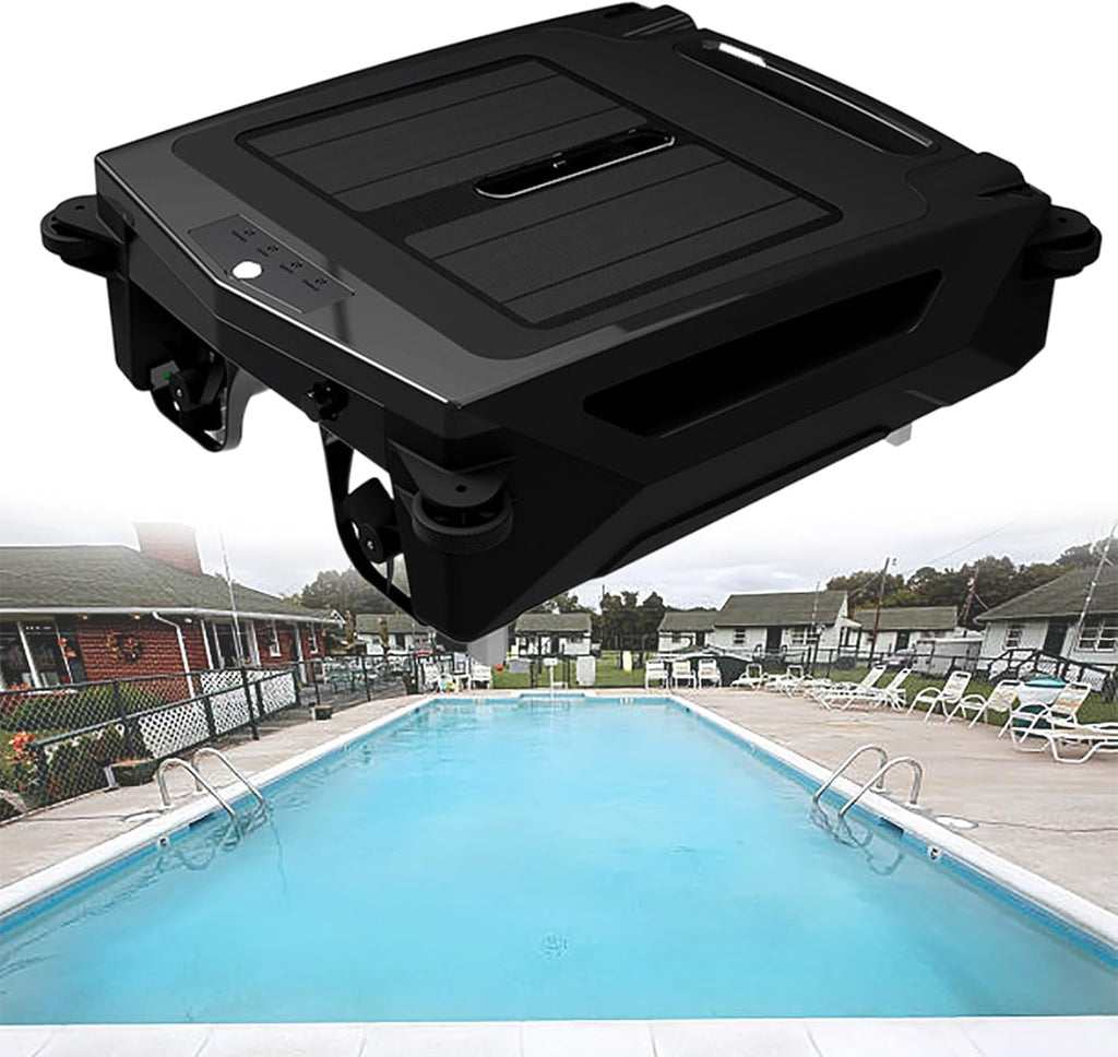 Pool Cleaner Robot with Solar and Rechargeable Dual Mode, Cordless Robotic Pool Cleaner, Smart Pool Skimmer Basket, with Auto-Escape and Auto-Turn