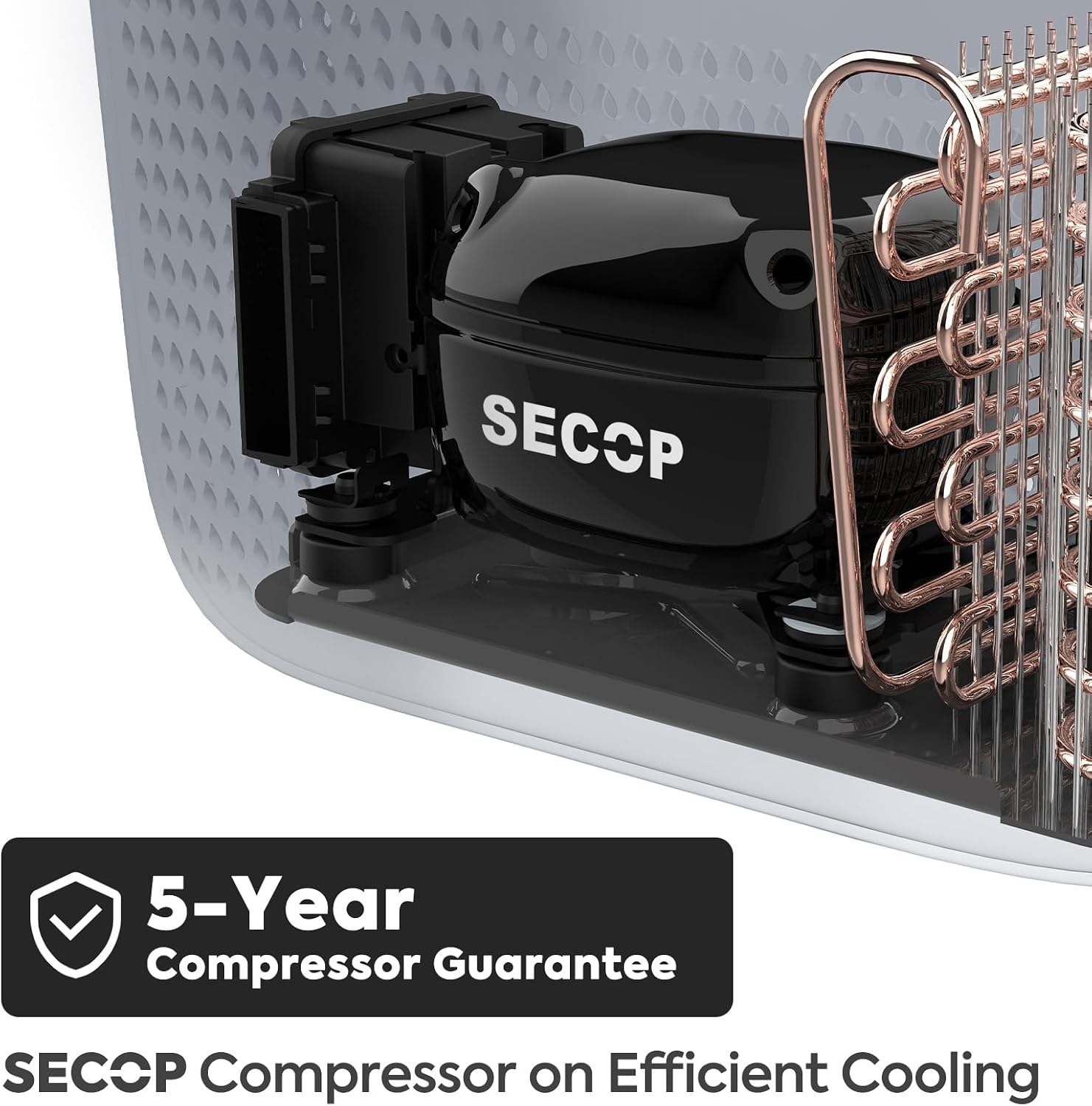 ICECO GO20 Dual Zone 12V Refrigerator, 21Qt/20L Portable Refrigerator powered by SECOP, APP Control 0℉-50℉ 12/24VDC&110-240VAC, Mini Cooler Compact Freezer for Home&Outdoor |Grey with Upgrade DC Cord