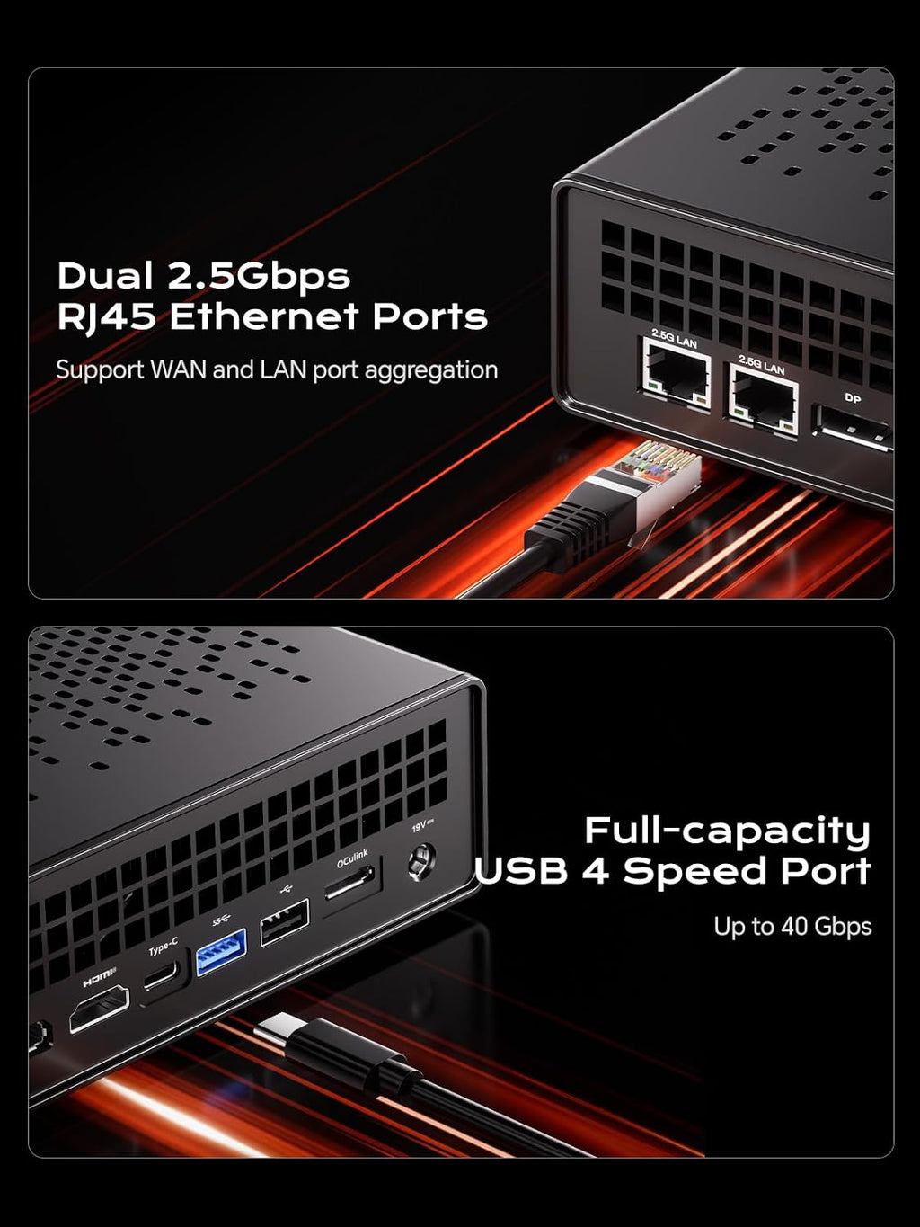 MINISFORUM MS-A1 Mini Workstation Mini Barebone Pc, DDR5/4xM.2 NVMe SSD, Dual 2.5G RJ45 Mini PC,HDMI/DP/Type-C,4xUSB Ports,Supports AMD AM5 CPU,WiFi 6E&BT5.2 Mini Computer(NO CPU/NO RAM/NO SSD/NO OS)