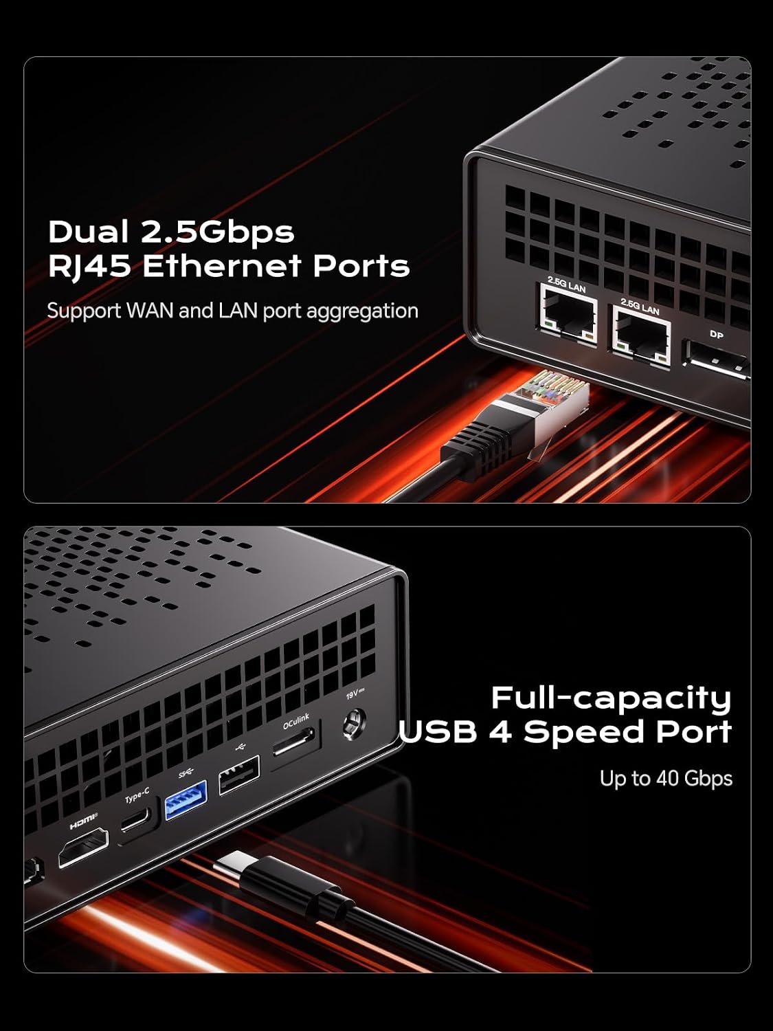 MINISFORUM MS-A1 Mini Workstation Mini Barebone Pc, DDR5/4xM.2 NVMe SSD, Dual 2.5G RJ45 Mini PC,HDMI/DP/Type-C,4xUSB Ports,Supports AMD AM5 CPU,WiFi 6E&BT5.2 Mini Computer(NO CPU/NO RAM/NO SSD/NO OS)