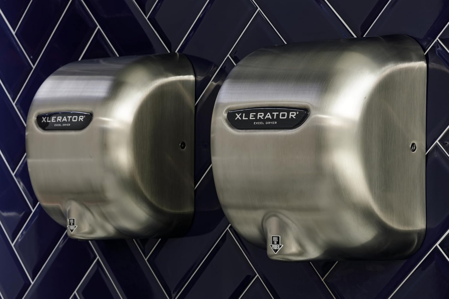 XLERATOR XL-SB8 Automatic High Speed Hand Dryer with Brushed Stainless Steel Cover and 1.1 Noise Reduction Nozzle, 7.0 A, 208 V