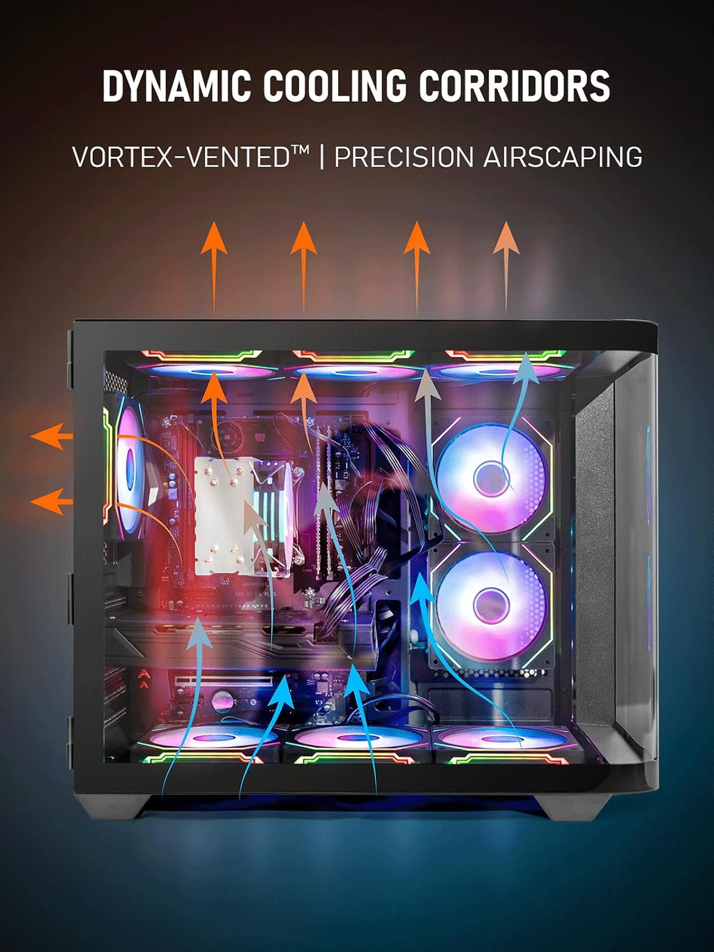 Liquid Cooled ARGB Gaming PC – i7-12700KF up to 5.0 GHz 12-Cores, RTX 5060 8GB, 32GB DDR4 RAM, 1TB NVMe SSD, Wi-Fi 6 & Bluetooth 5.4, 9× ARGB Cooling Fans, Win11 Pro, 650W PSU, High-Performance Tower