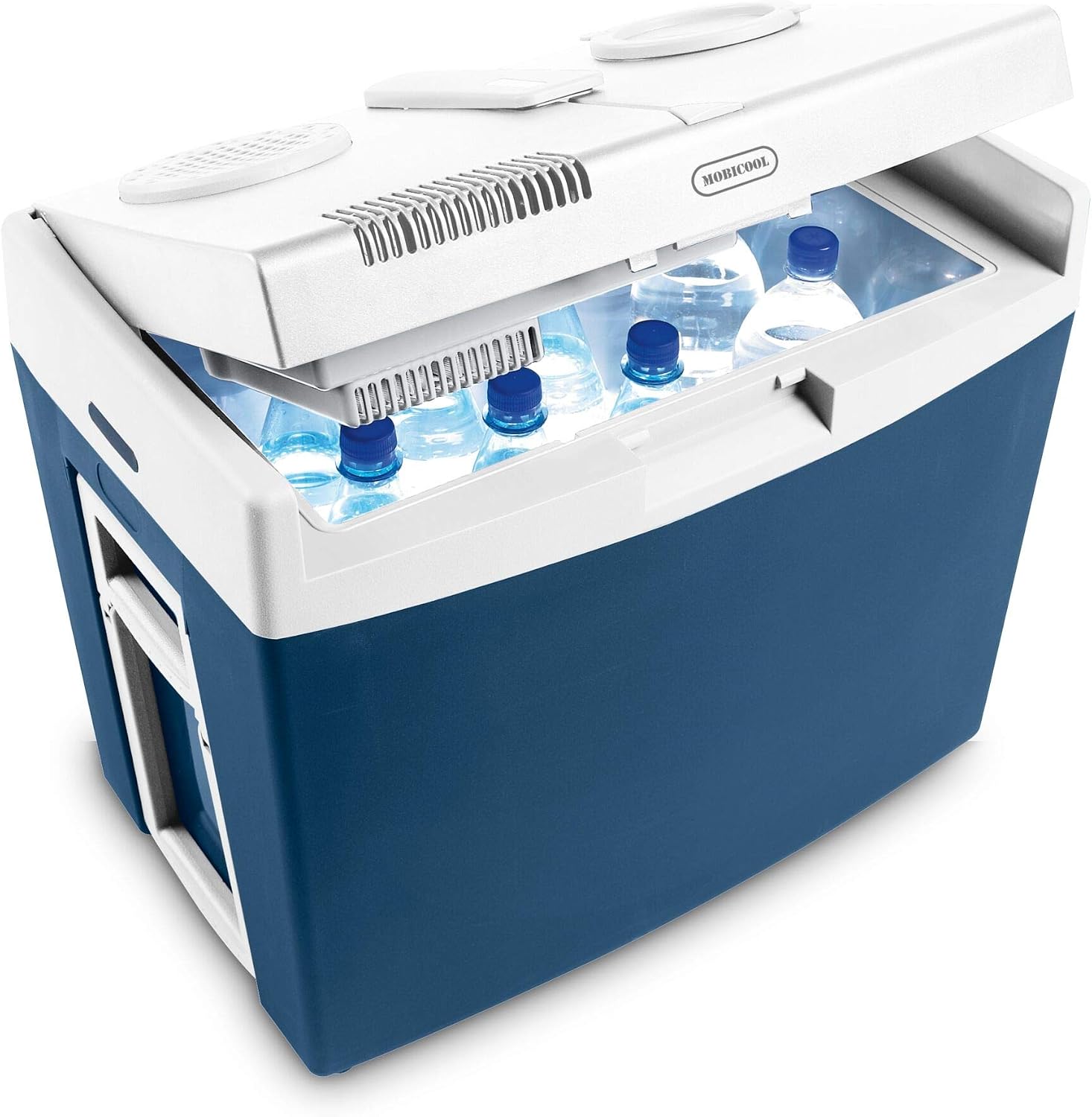 Mobicool MT35W 34L 12V 230V Thermoelectric Cool Box with Wheels and Handle for Car, Truck and Socket A++