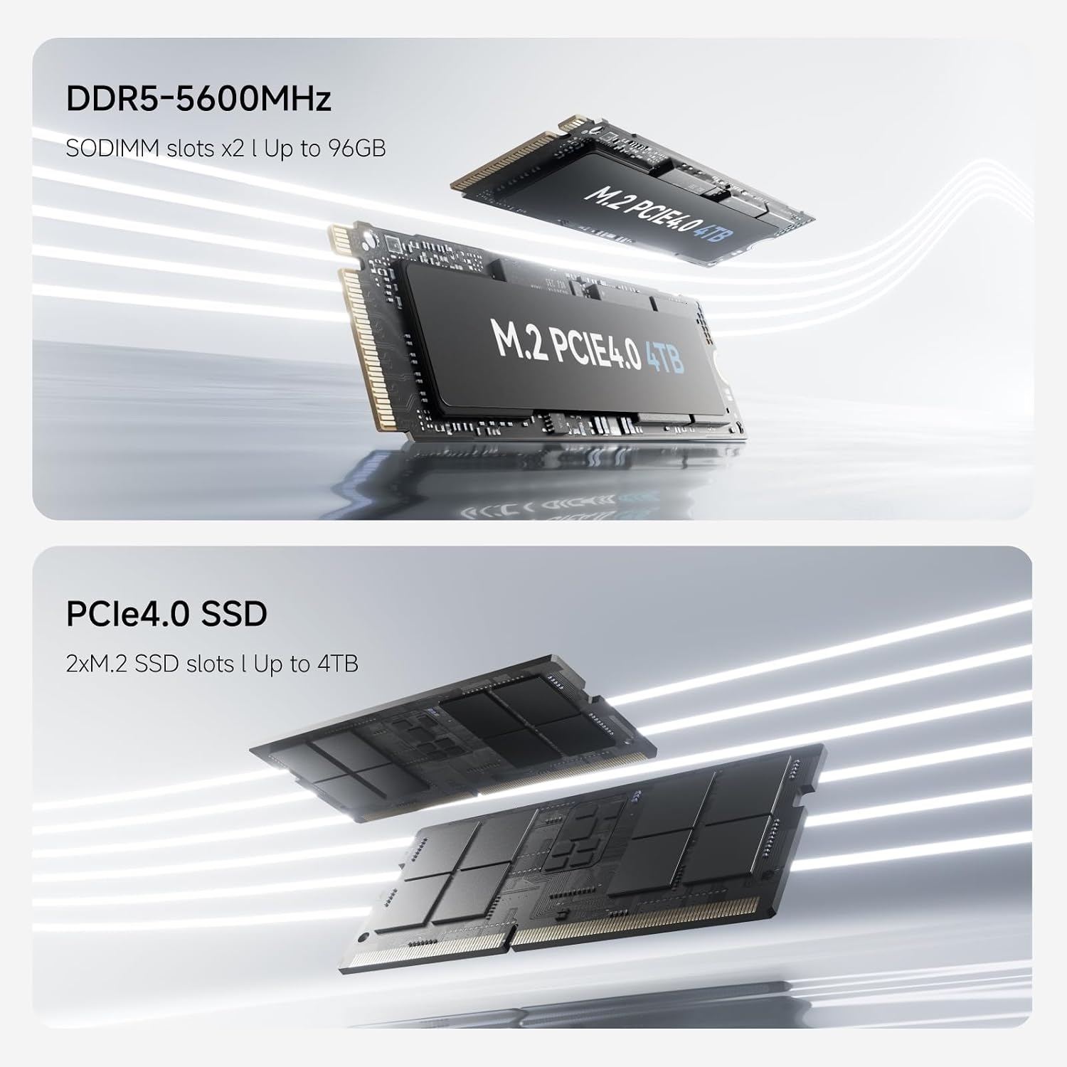 MINISFORUM Mini PC UM870 Slim,AMD Ryzen 7 8745H(8C/16T,Up to 5.0GHz),AMD Radeont 780M Mini Computer,32GB DDR5 RAM &&512GB PCIe 4.0 SSD,Support 8K@60Hz HDMI 2.1/USB4 Output,WIFI6E/BT5.3/Auto Power On